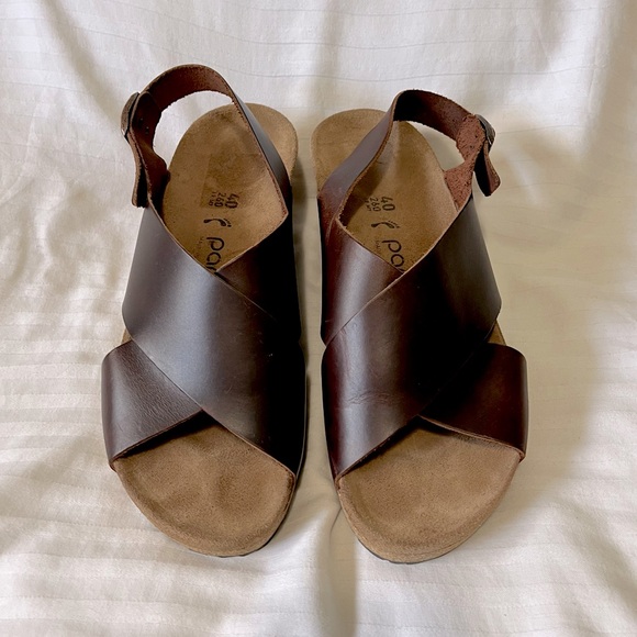 Birkenstock Papillio Samira Leather Wedge Sandals Brown size 40 - Picture 4 of 12